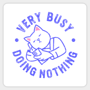 busy cat Sticker